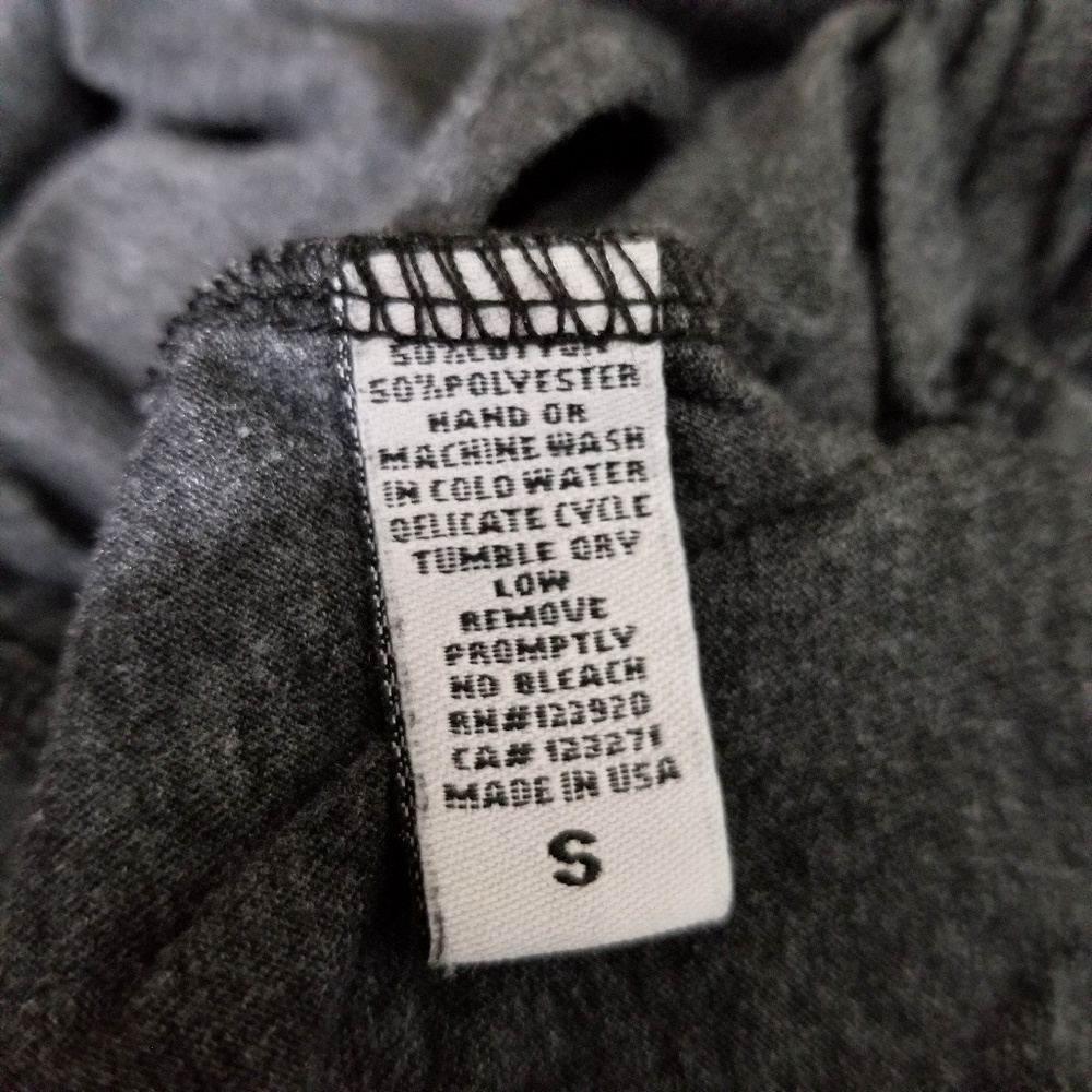 Soulcycle dark gray copper letter cowl neck lightweight hoodie womens size Small - Picture 9 of 9